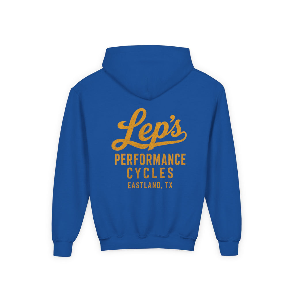 Lep's Performance Cycles Youth Hoodie — Eastland, TX Bicycle Club Sweatshirt