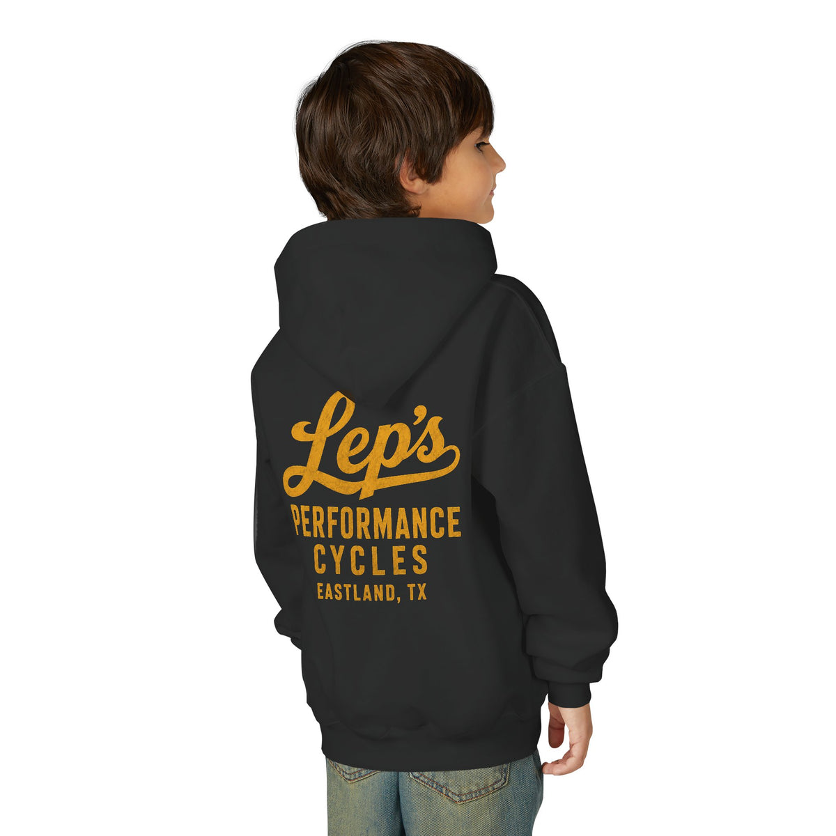 Lep's Performance Cycles Youth Hoodie — Eastland, TX Bicycle Club Sweatshirt
