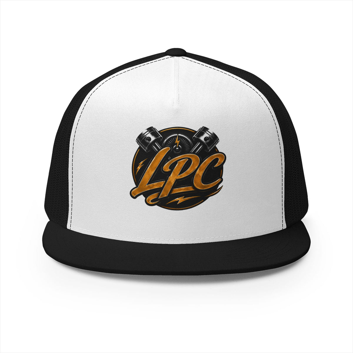 LPC Engine Logo Trucker Cap — Retro Mechanic Mesh Hat