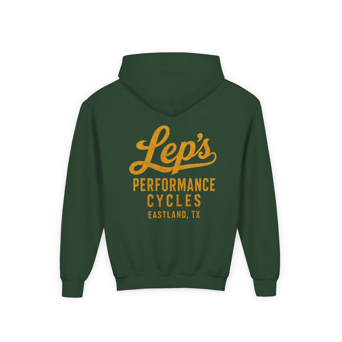 Lep's Performance Cycles Youth Hoodie — Eastland, TX Bicycle Club Sweatshirt