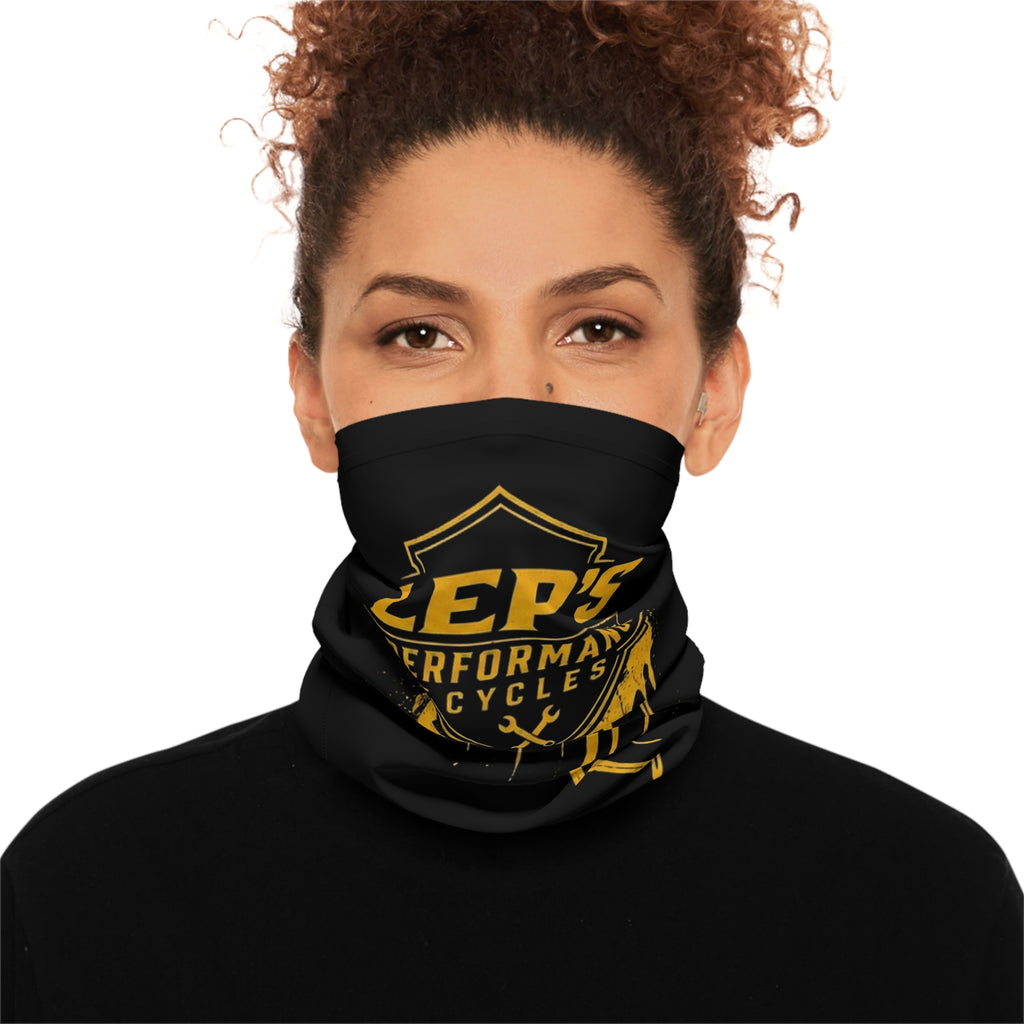Neck Gaiter — LEP's Performance Cycles Drip Logo Face Covering