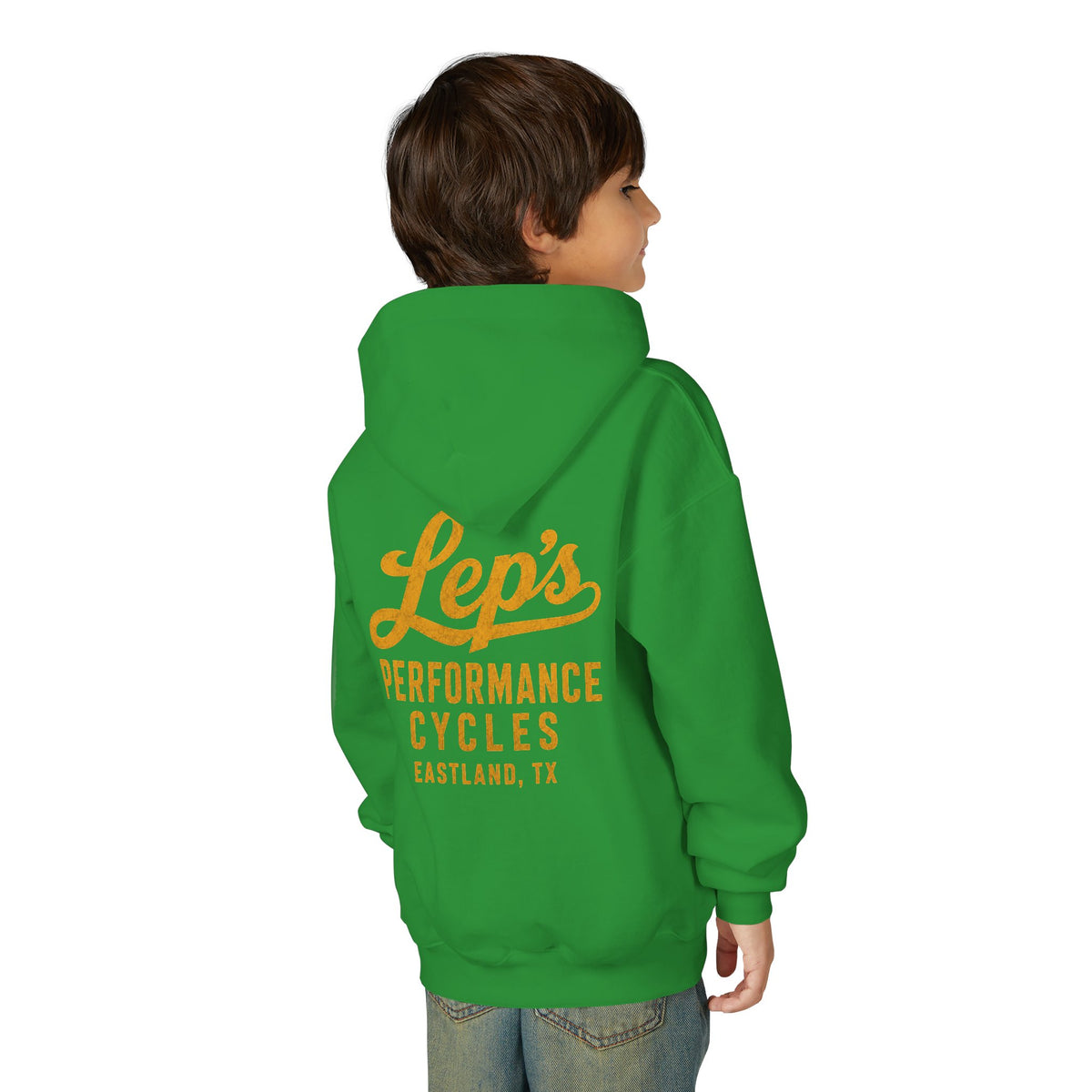 Lep's Performance Cycles Youth Hoodie — Eastland, TX Bicycle Club Sweatshirt