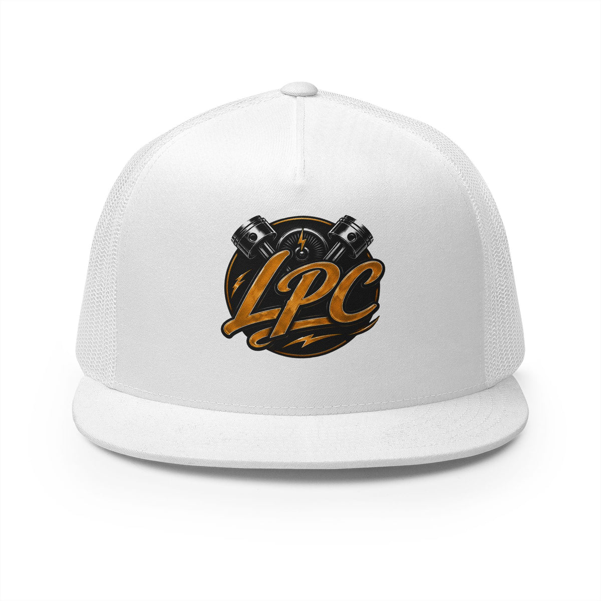 LPC Engine Logo Trucker Cap — Retro Mechanic Mesh Hat