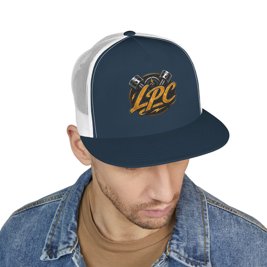 LPC Engine Logo Trucker Cap — Retro Mechanic Mesh Hat