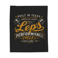 Lep's Performance Cycles Velveteen Plush Blanket — Built in Texas Motorcycle Throw