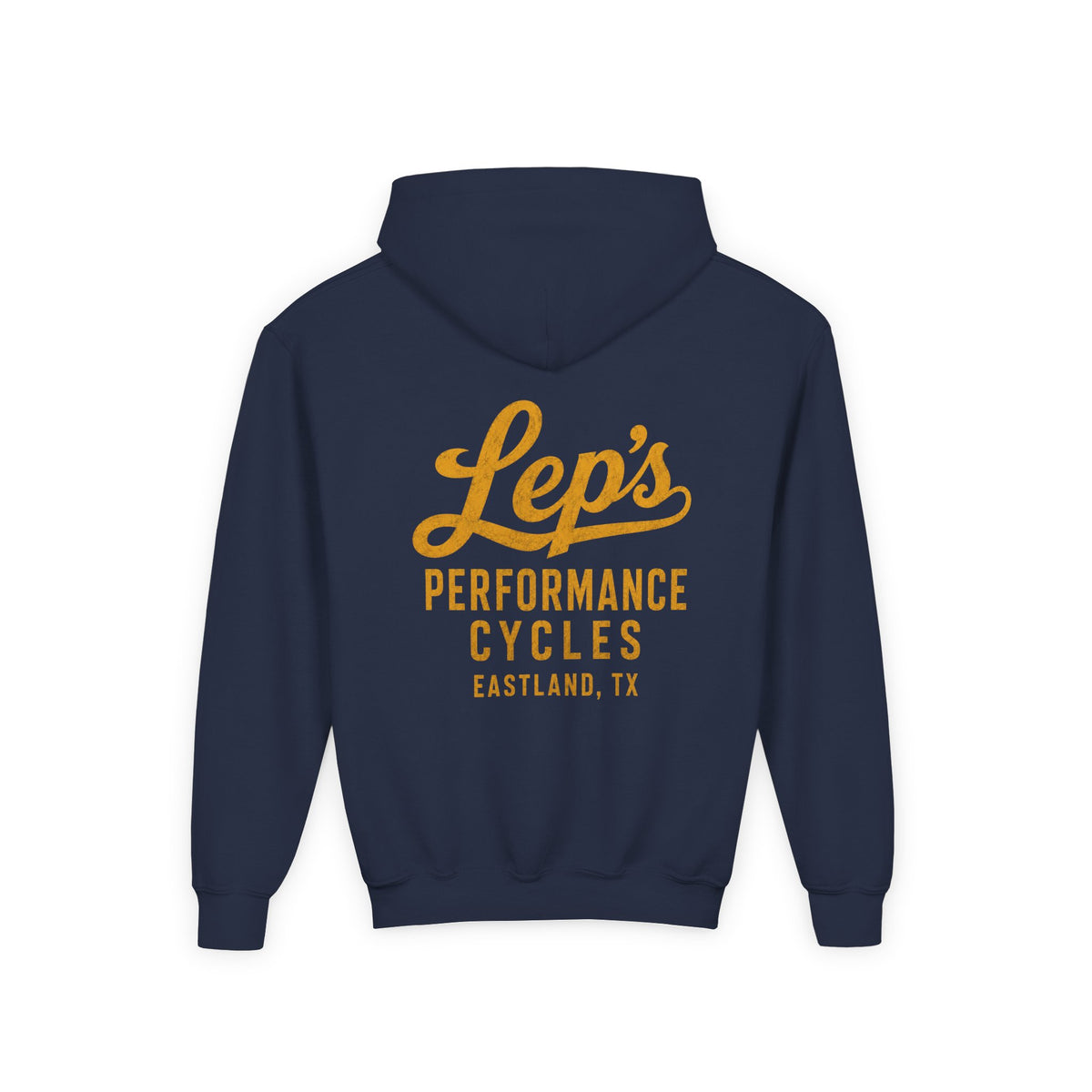 Lep's Performance Cycles Youth Hoodie — Eastland, TX Bicycle Club Sweatshirt