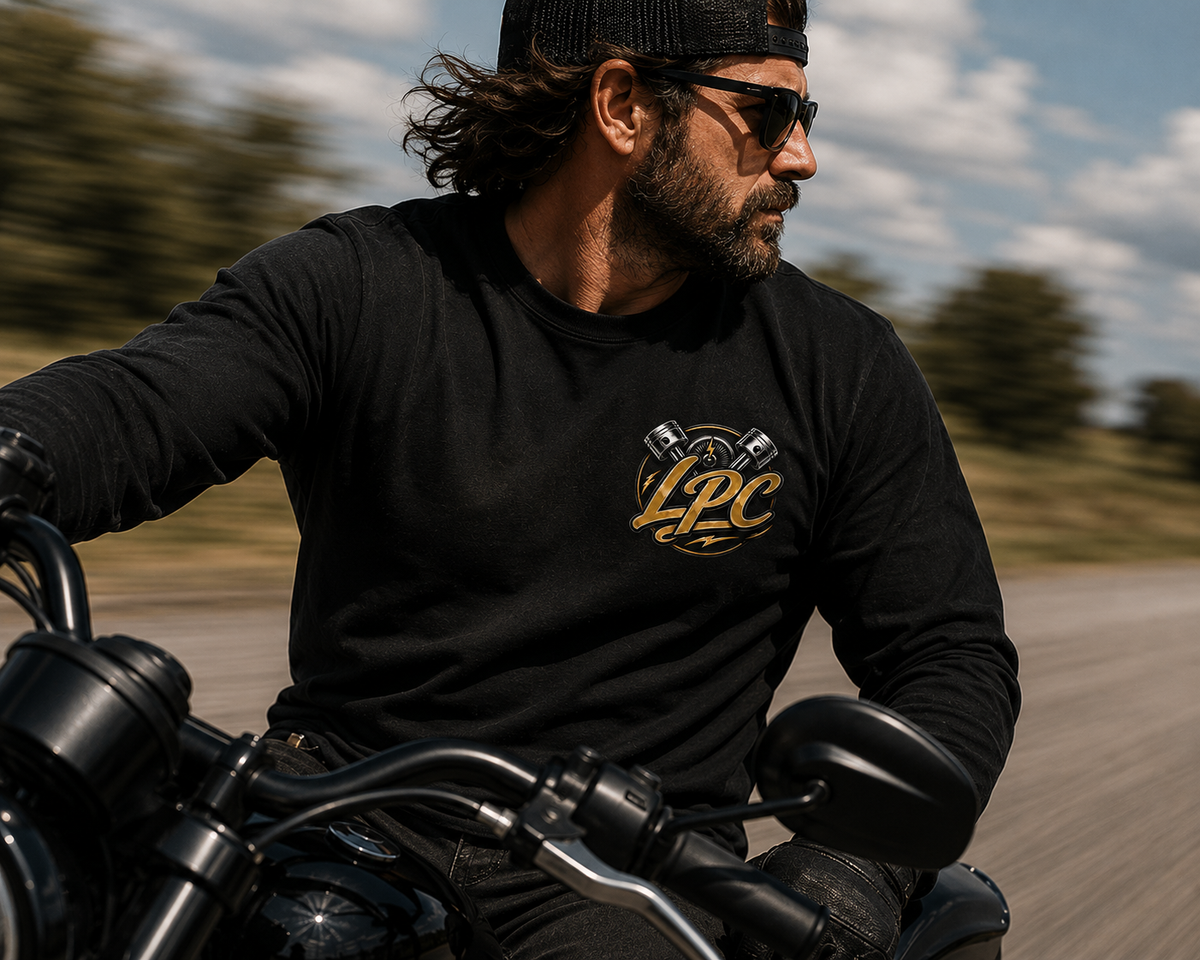 Lep's Performance Cycles Long Sleeve Tee — Motorcycle Garage Vibe