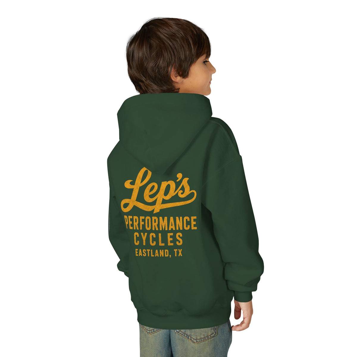 Lep's Performance Cycles Youth Hoodie — Eastland, TX Bicycle Club Sweatshirt