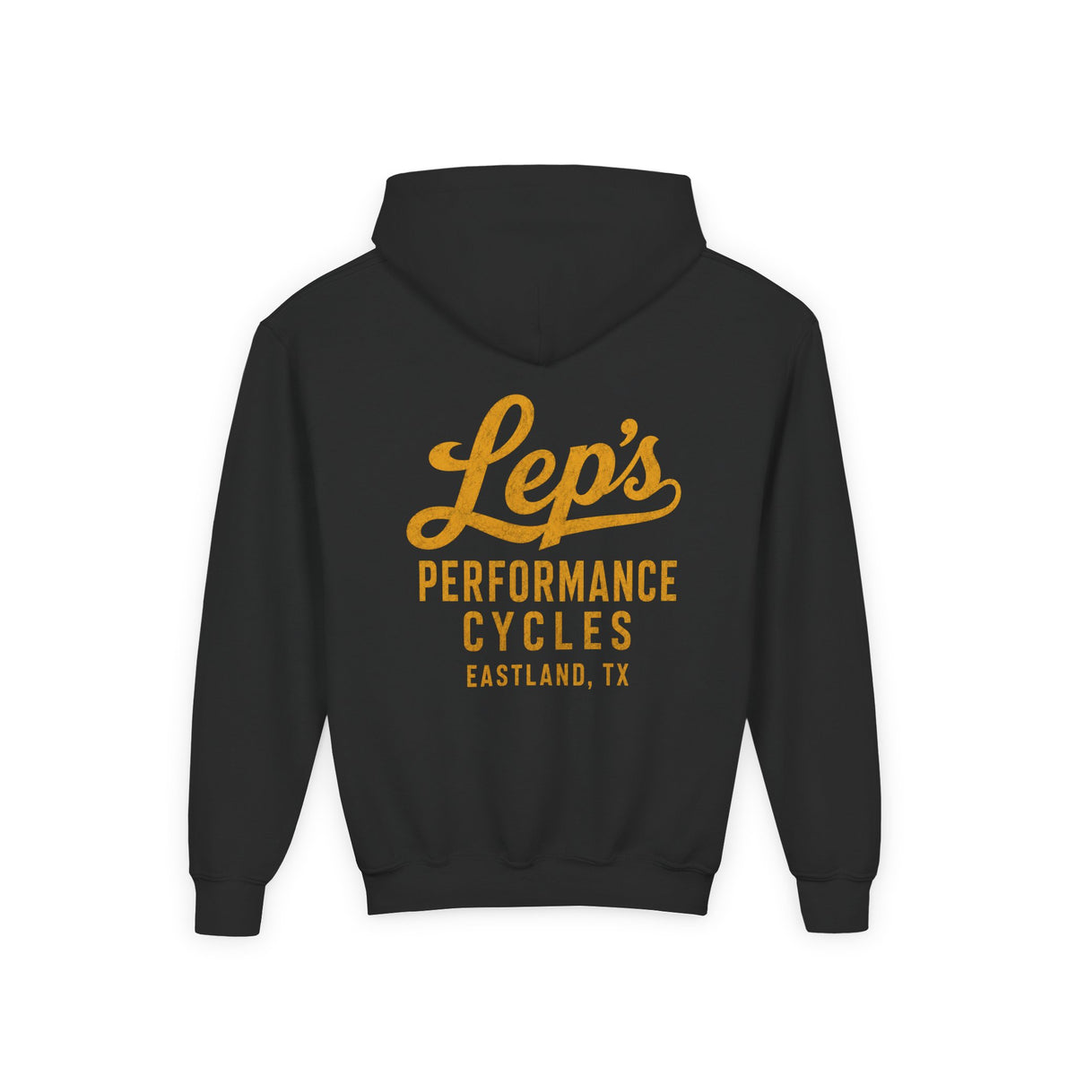 Lep's Performance Cycles Youth Hoodie — Eastland, TX Bicycle Club Sweatshirt
