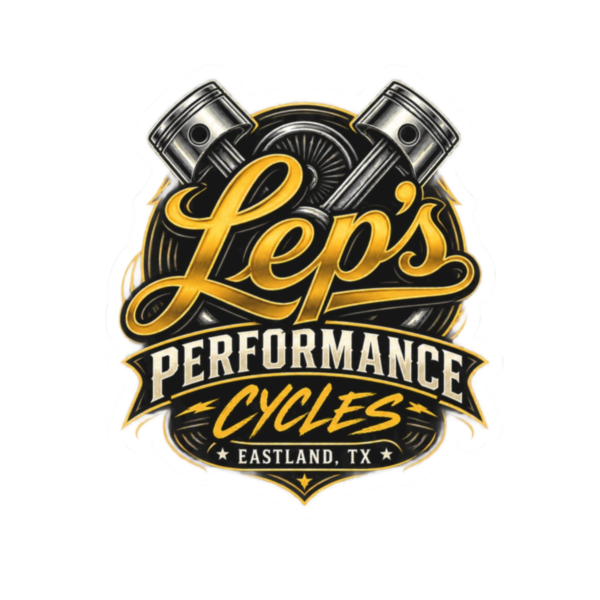 Performance Cycles Sticker — 'Lep’s Performance Cycles' Kiss-Cut Motorcycle Decal