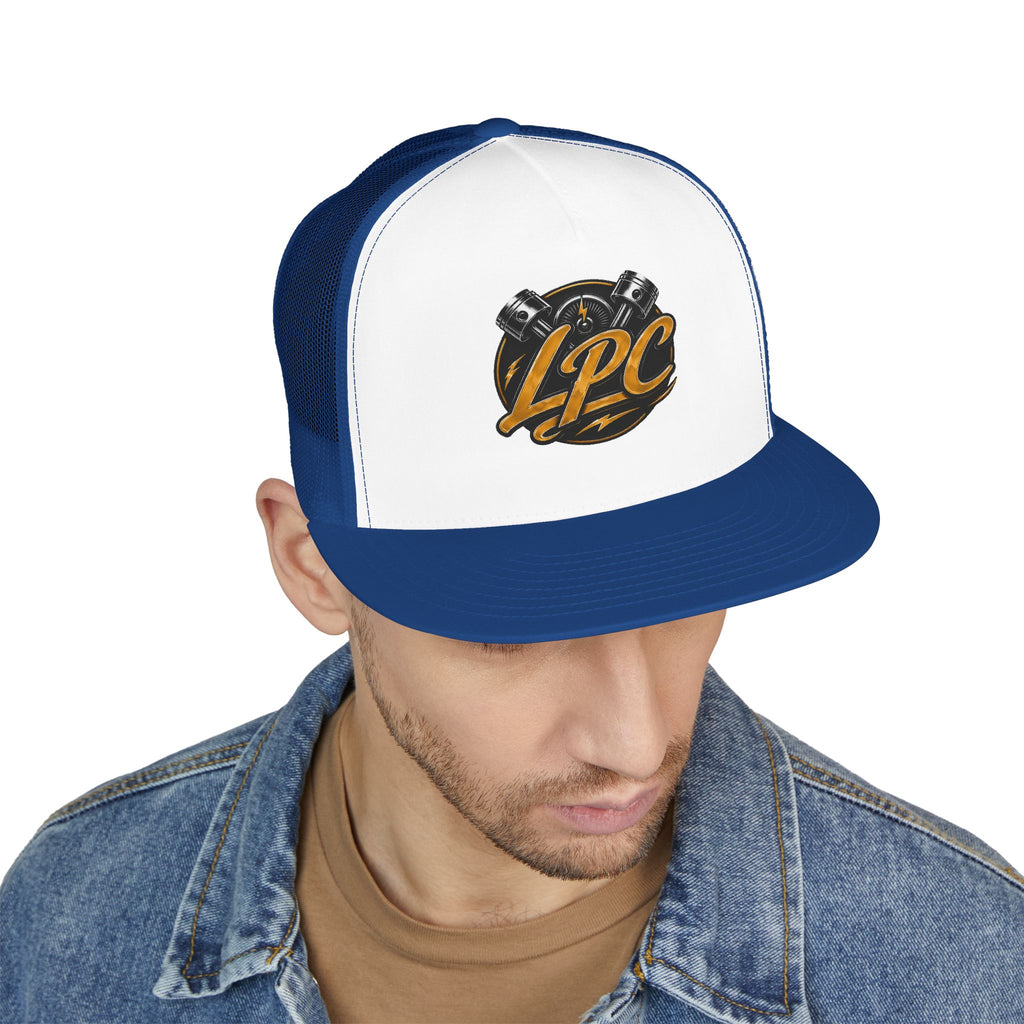 LPC Engine Logo Trucker Cap — Retro Mechanic Mesh Hat
