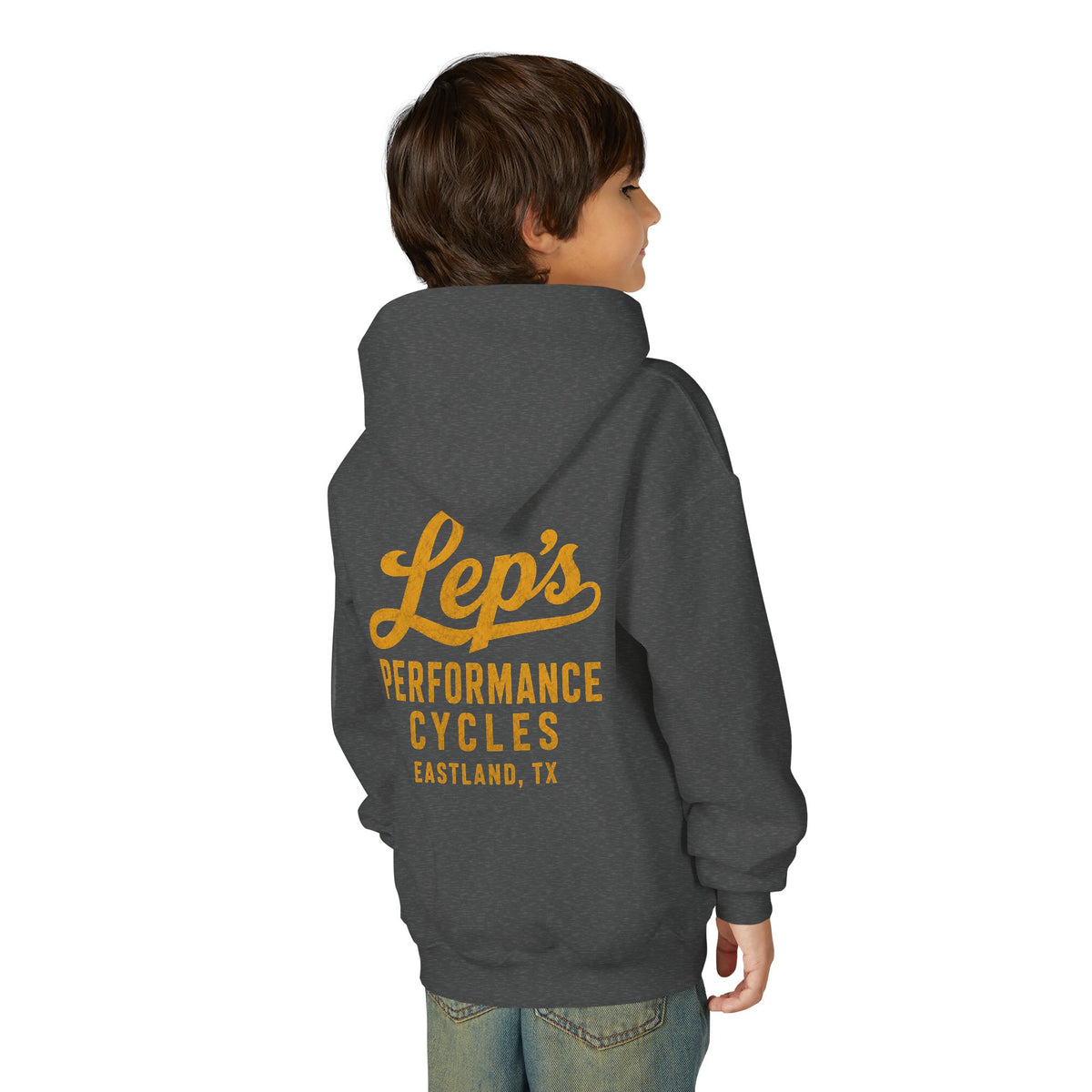 Lep's Performance Cycles Youth Hoodie — Eastland, TX Bicycle Club Sweatshirt