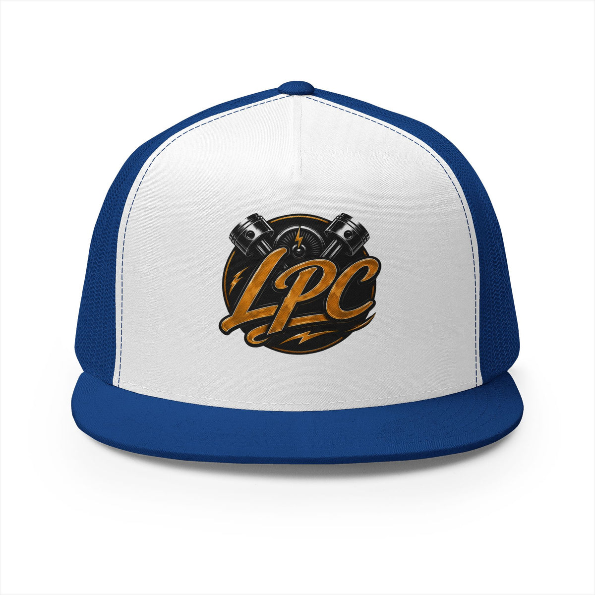 LPC Engine Logo Trucker Cap — Retro Mechanic Mesh Hat