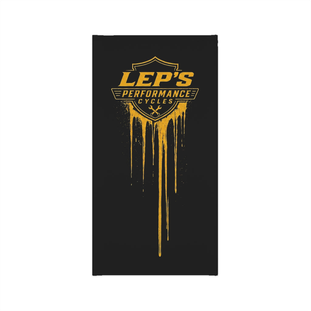 Neck Gaiter — LEP's Performance Cycles Drip Logo Face Covering