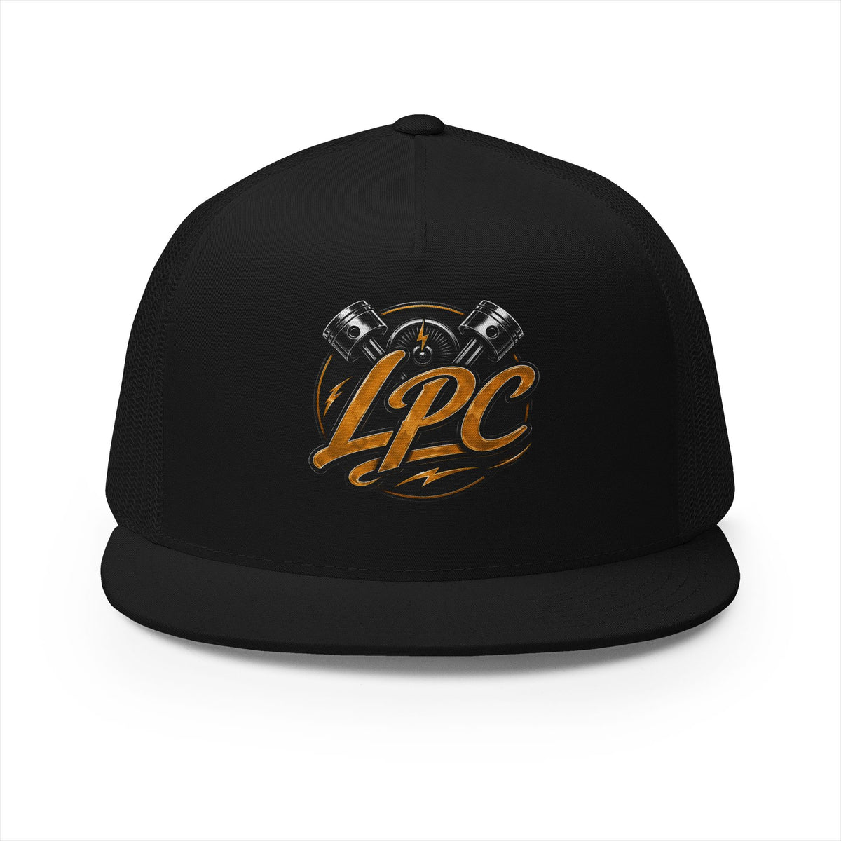 LPC Engine Logo Trucker Cap — Retro Mechanic Mesh Hat
