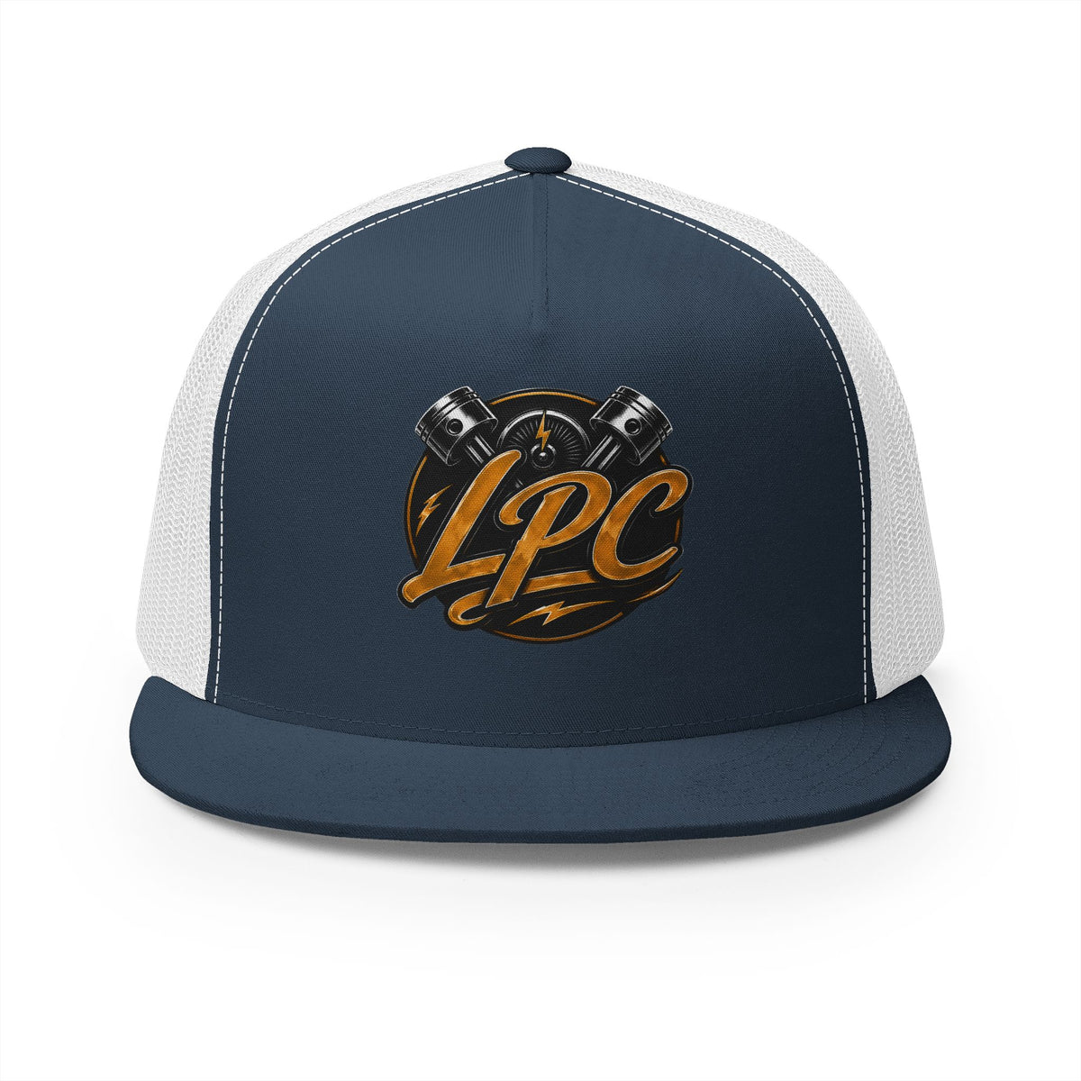 LPC Engine Logo Trucker Cap — Retro Mechanic Mesh Hat