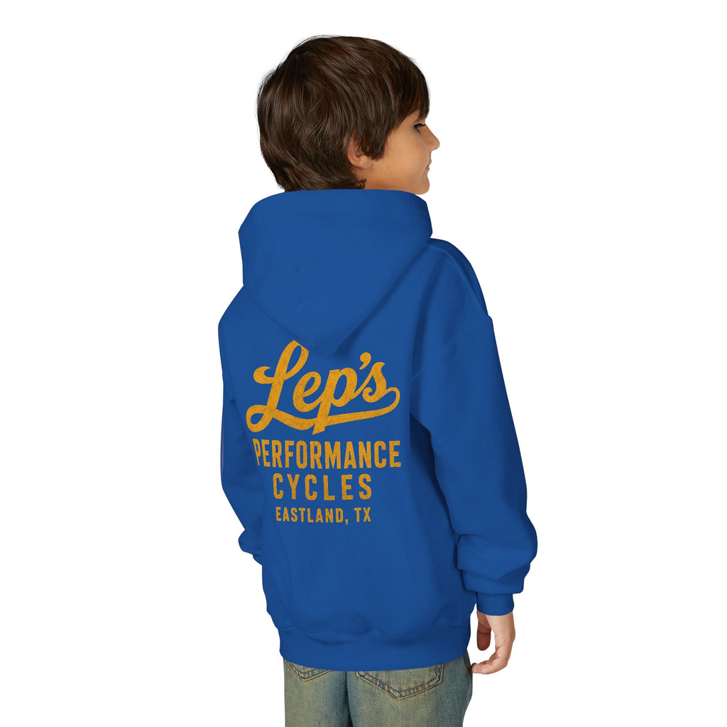 Lep's Performance Cycles Youth Hoodie — Eastland, TX Bicycle Club Sweatshirt